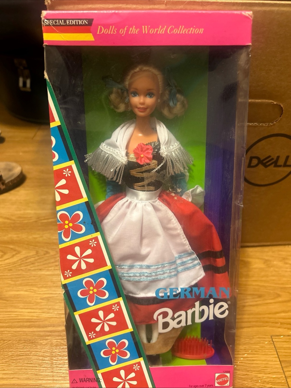 Mattel Barbie Dolls of the World Box — Pink, White, Red